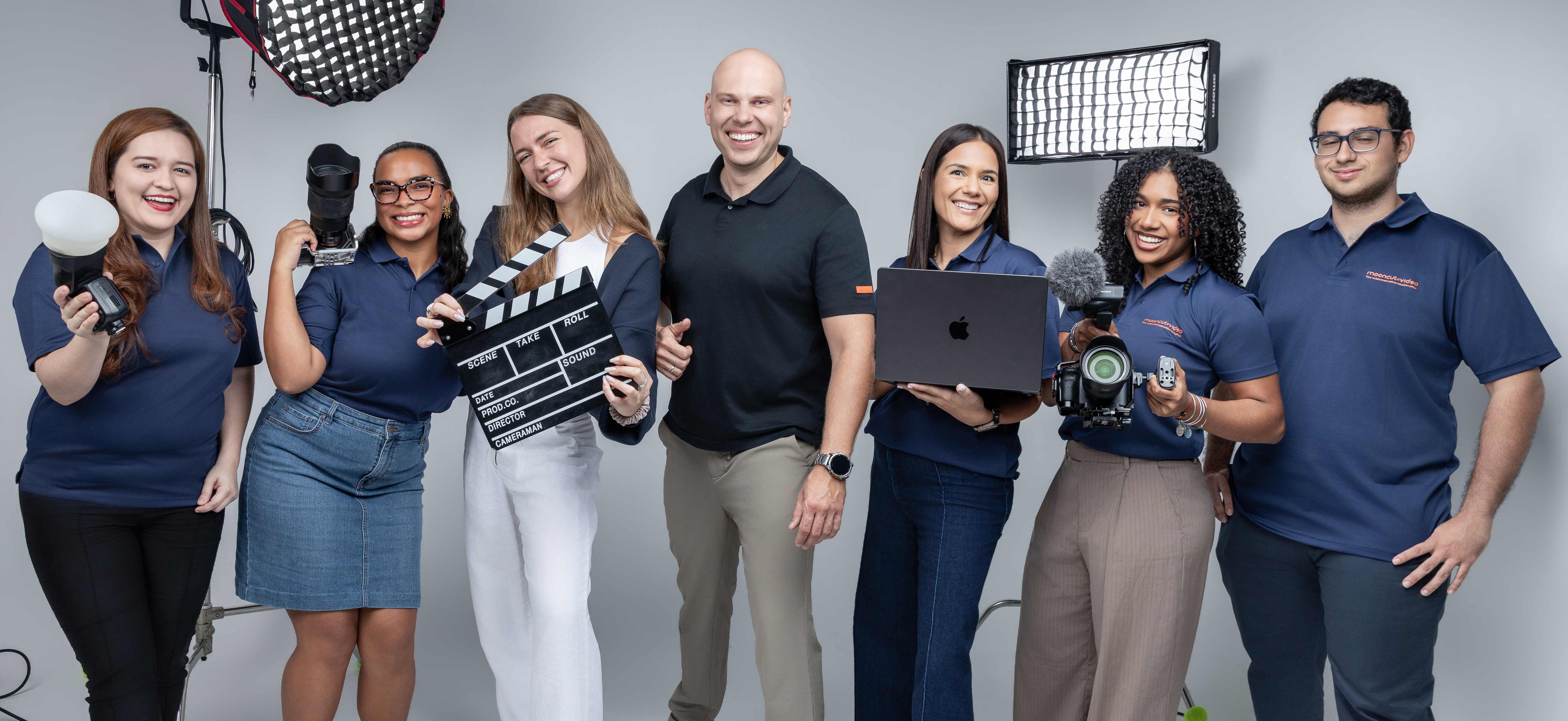 Mooncut team with equipment